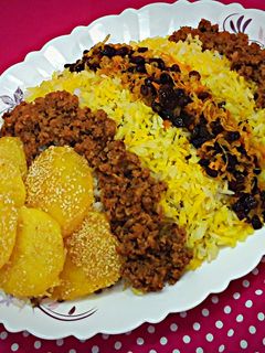 عکسی از دستور کته عدس پلو با چرخ کرده