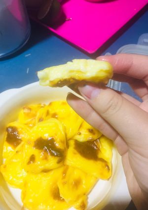 Hình của món Bake it with me, bake it easy #1 :Bánh sữa nướng🥛🧀 Món ăn vặt dễ làm😋.