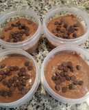 Helado o crema fría de plátano y chocolate tú eliges