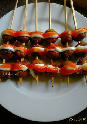 Foto resep Baso Bakar Merah Putih 🍡