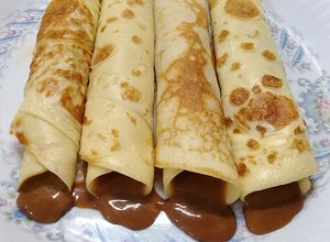 Una foto de Panqueques con dulce de leche 💥🍪 | Crepes 🔥✔