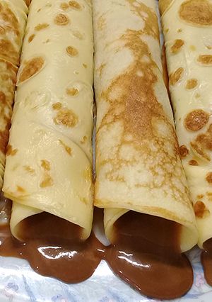 Una foto de Panqueques con dulce de leche 💥🍪 | Crepes 🔥✔