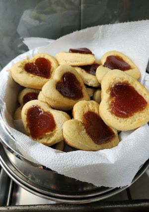 Una foto de Corazones de membrillo