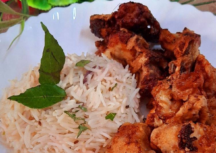 Recipe of Perfect KFC chicken style with rice