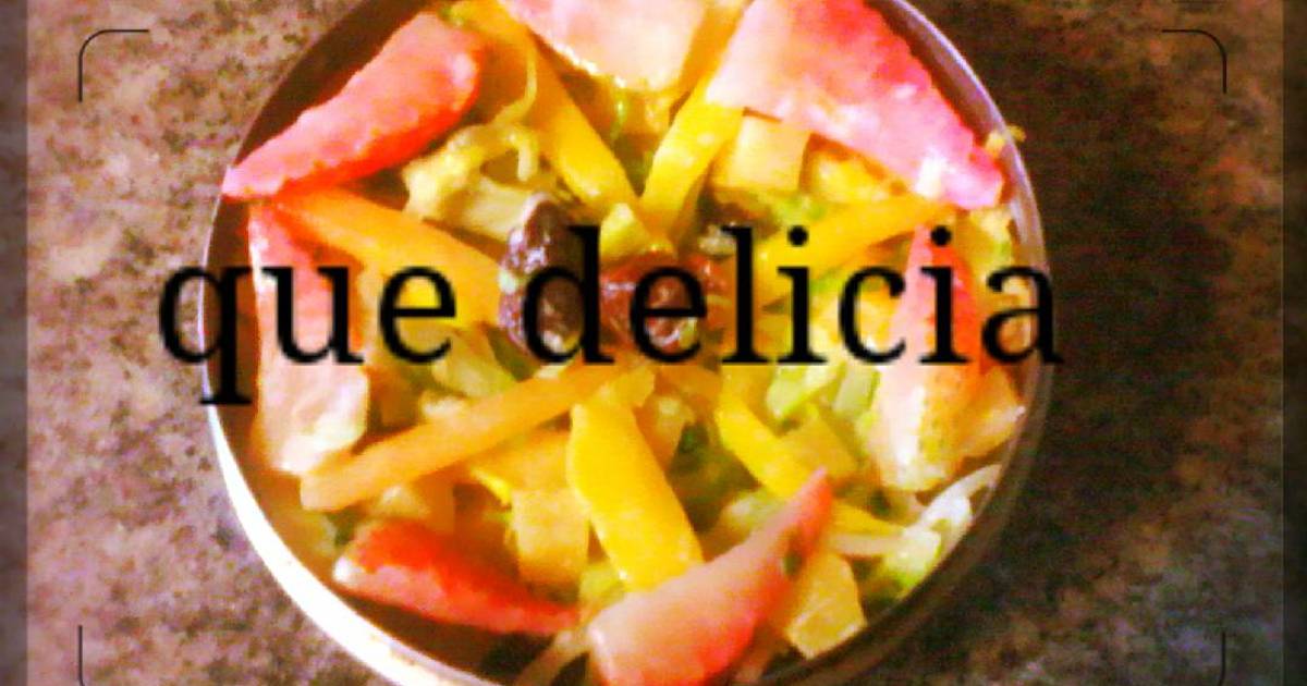 Ensalada de piña y durazno - 70 recetas caseras- Cookpad
