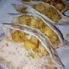 A picture of Stuffed pita bread.