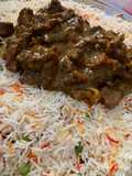 تحميسه لحم 🥩 وارز بالخضار على طريقتي