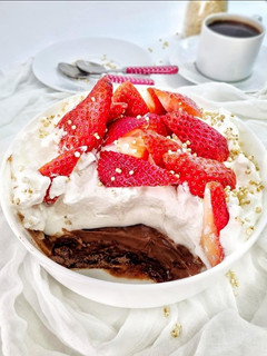 Una foto de Mousse vegano de café y chocolate