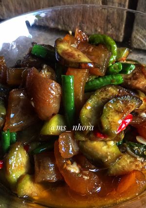 Foto resep Oseng Kulit Terong Kacang Panjang