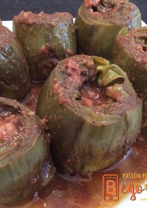 Foto principal de Alcachofas rellenas de paté con reducción de Pedro Ximénez
