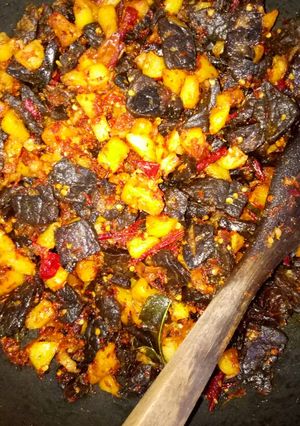 Foto resep Dendeng Paru Goreng Balado Kentang