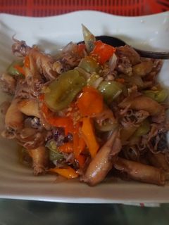 Foto resep Tumis cumi asin pedas