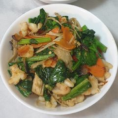 A picture of Mix vegies with prawns.