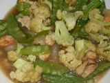 Tumis ercis,bungakol ayam dan udang