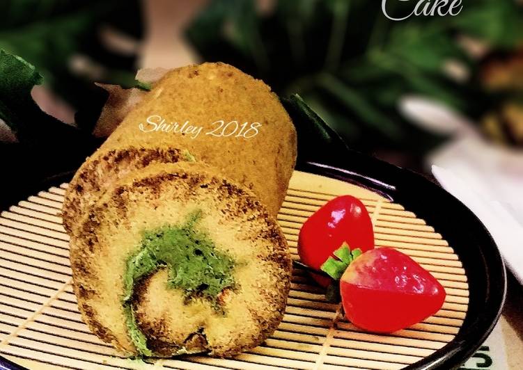 Langkah Membuat MATCHA Hurricane Roll Cake🍃🍃🍃🍃, Lezat Sekali