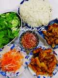 Bún Thịt Nướng with Bình Định Shrimp Spring Rolls