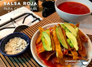 Una foto de Salsa Roja para Chilaquiles o Enchiladas | Chile Serrano