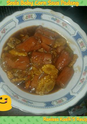 Foto resep Sosis Baby Corn Saus Padang🌽