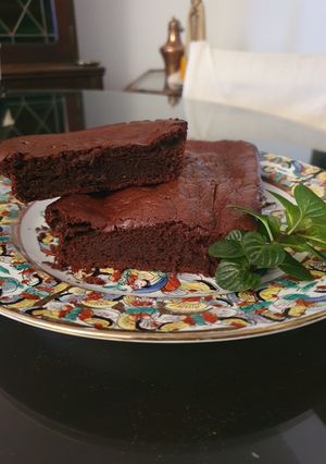 Una foto de Cuadrados húmedos de chocolate