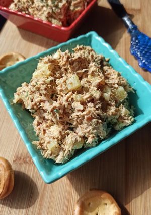 Une photo de Rillettes de thon, ananas et curry