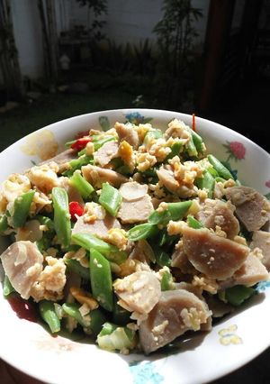 Foto resep Oseng buncis bakso simple