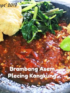 Foto resep 117. Brambang Asem Plecing Kangkung