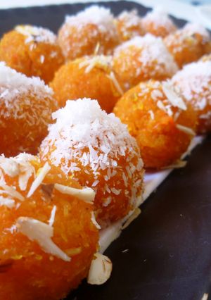 A picture of Carrot laddoo.