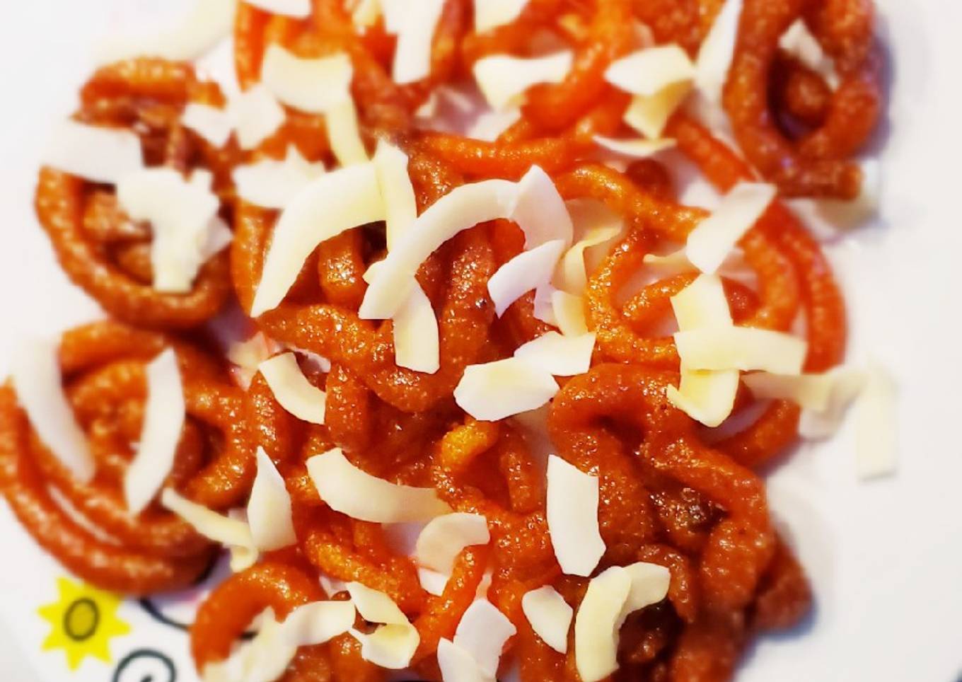 Rava coconut jalebi