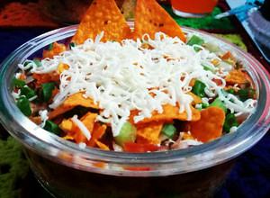 A picture of Veggie Burrito Layered Bowl.