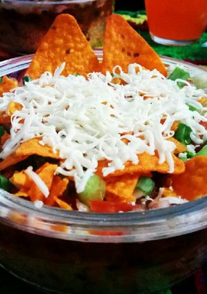 A picture of Veggie Burrito Layered Bowl.