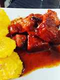 Cerdo caramelizado agridulce con 5 especias