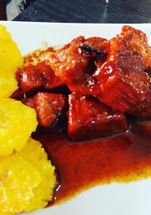Una foto de Cerdo caramelizado agridulce con 5 especias