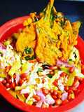 Muri makha followed by spinach fry