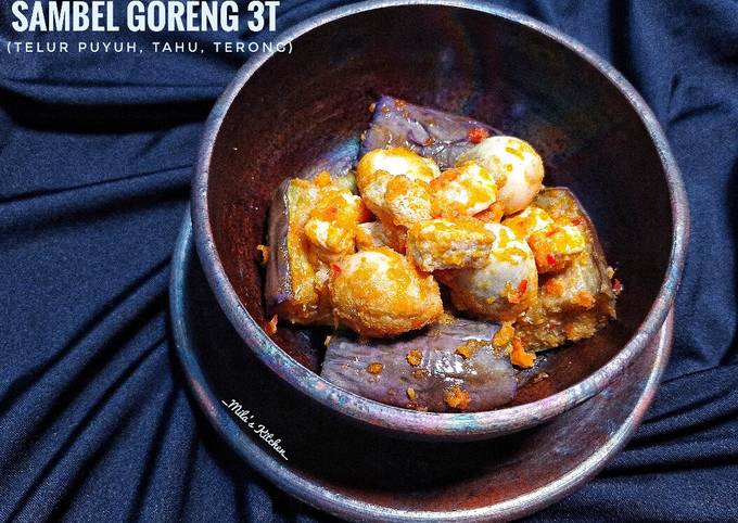 Sambel Goreng 3T (Telur puyuh, Tahu, Terong)