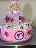 Torta temática de la barbie