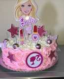 Torta temática de la barbie