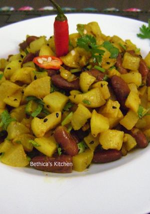 A picture of Mooli Rajma Sabji.