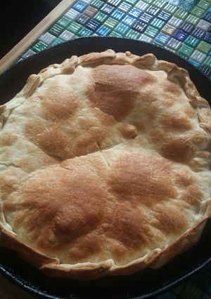 Una foto de Tarta de cebolla y queso