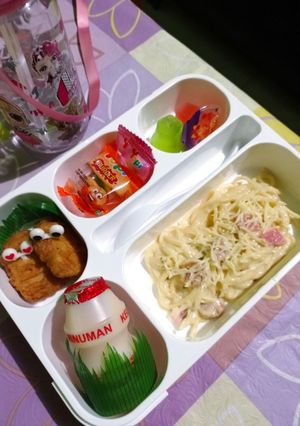 Foto resep Bekal sekolah Spaghetti Carbonara 🍝