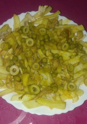 صورة لوصفة بطاطا مسقية بصوص ابيض 😍😄
