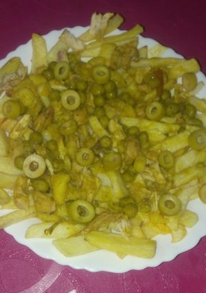 صورة لوصفة بطاطا مسقية بصوص ابيض 😍😄