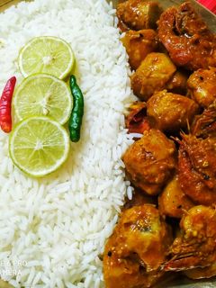 চিংড়ি দিয়ে গাঠি কচুর দম(chingri diye gathi kochur recipe in Bengali) রেসিপির প্রধান ছবি
