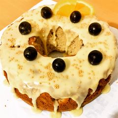 A picture of Blueberry orange cake.