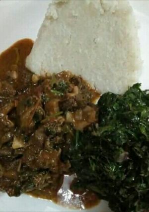 A picture of Matumbo Ugali with Veges.