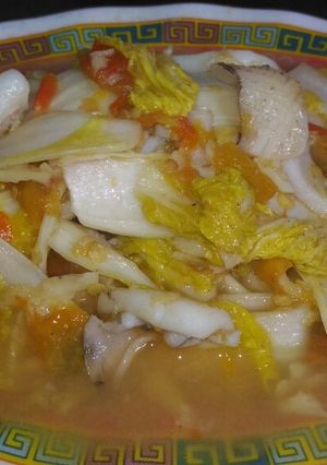 Foto resep Ca merah sawi cumi