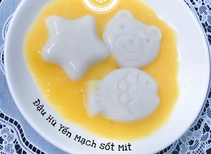 Hình của món Ăn dặm: Đậu Hũ Yến Mạch Sốt Mít(bé 6m+).
