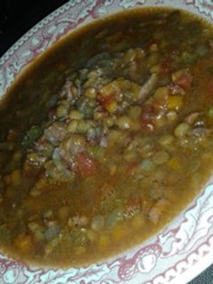 A picture of Autumn Harvest lentil soup.