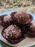 Bombón de coco y cacahuete