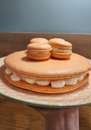 Une photo de Macaron géant #dessert de #février