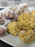 Panellets de piñones, de cacao y de canela